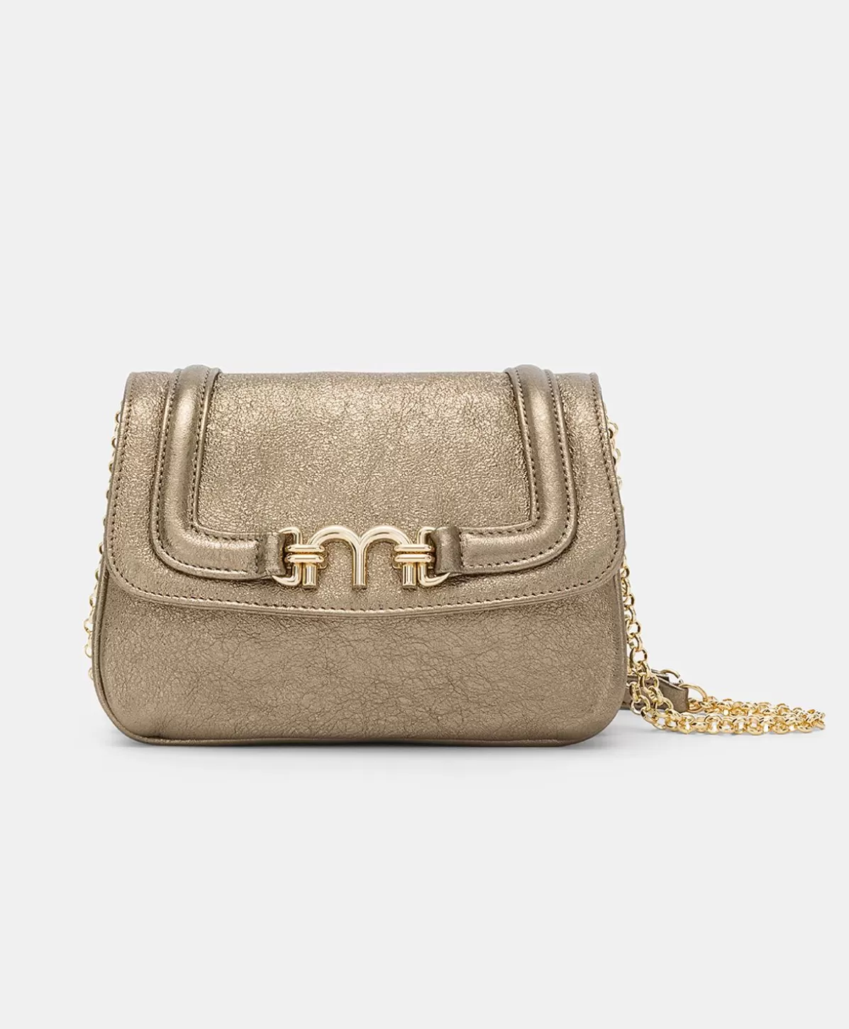 Borse E Pochette-Momonì Borsa Mimi Flore In Pelle Laminata - Canna Fucile