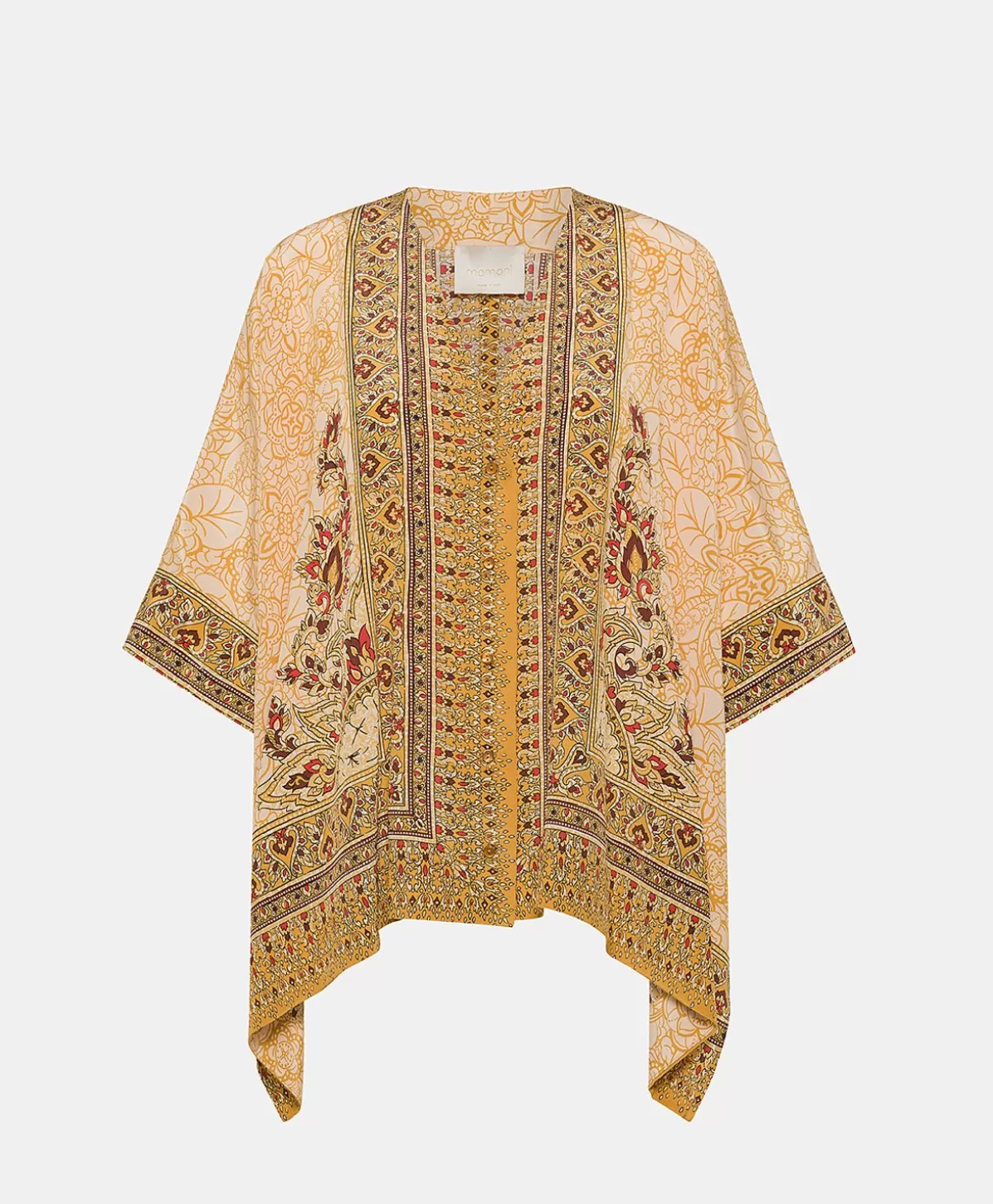 Bluse E Camicie-Momonì Camicia Ray In Crepe De Chine - Bruciato/Multicolor