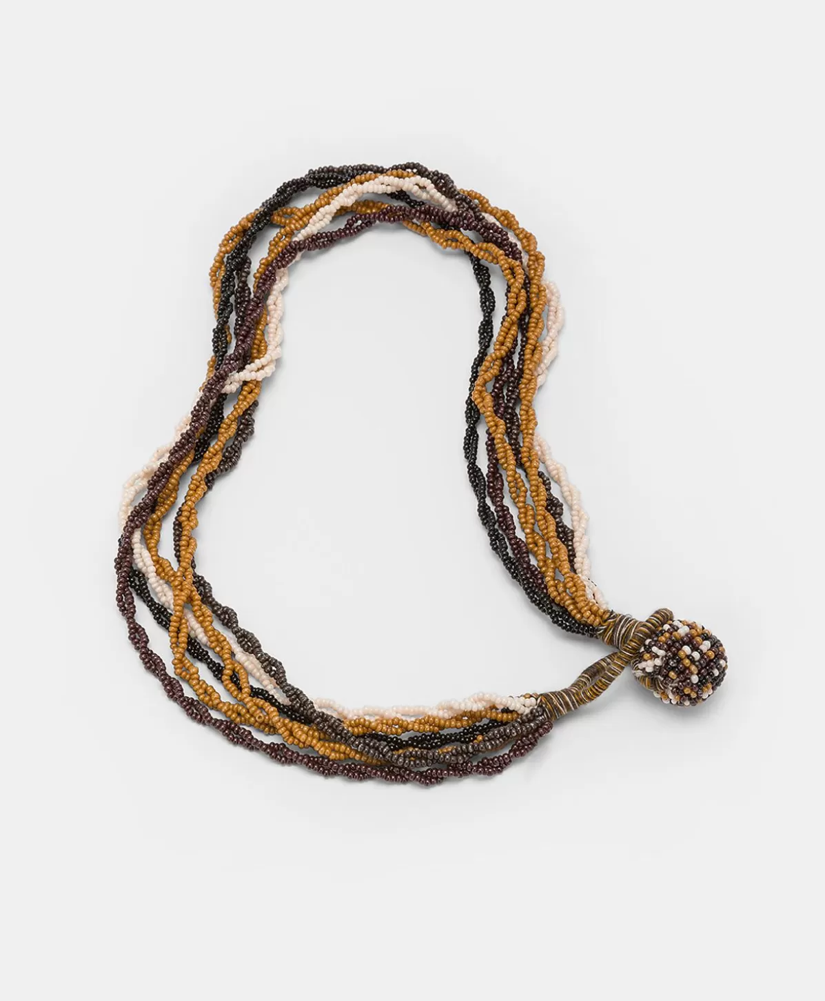 Bijoux-Momonì Collana Rubiela Con Perline - Cacao Multicolor
