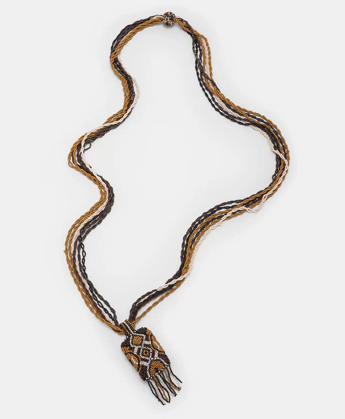 Bijoux-Momonì Collana Vidrier Con Perline - Cacao Multicolor