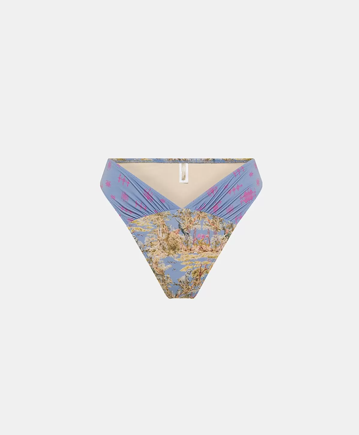 Costumi Da Bagno-Momonì Costume Serina Slip Con Sgambatura Alta - Multicolor Azzurro