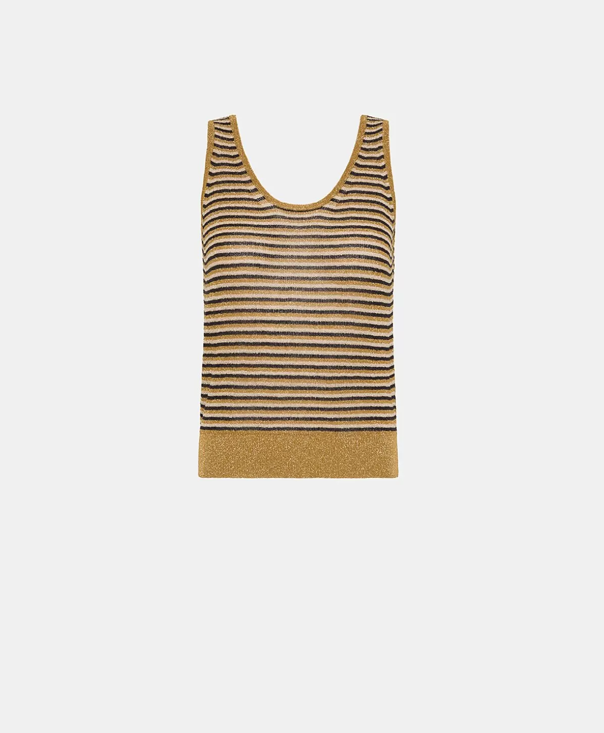 Maglieria-Momonì Maglia Liccia Perlata A Righe - Multicolor