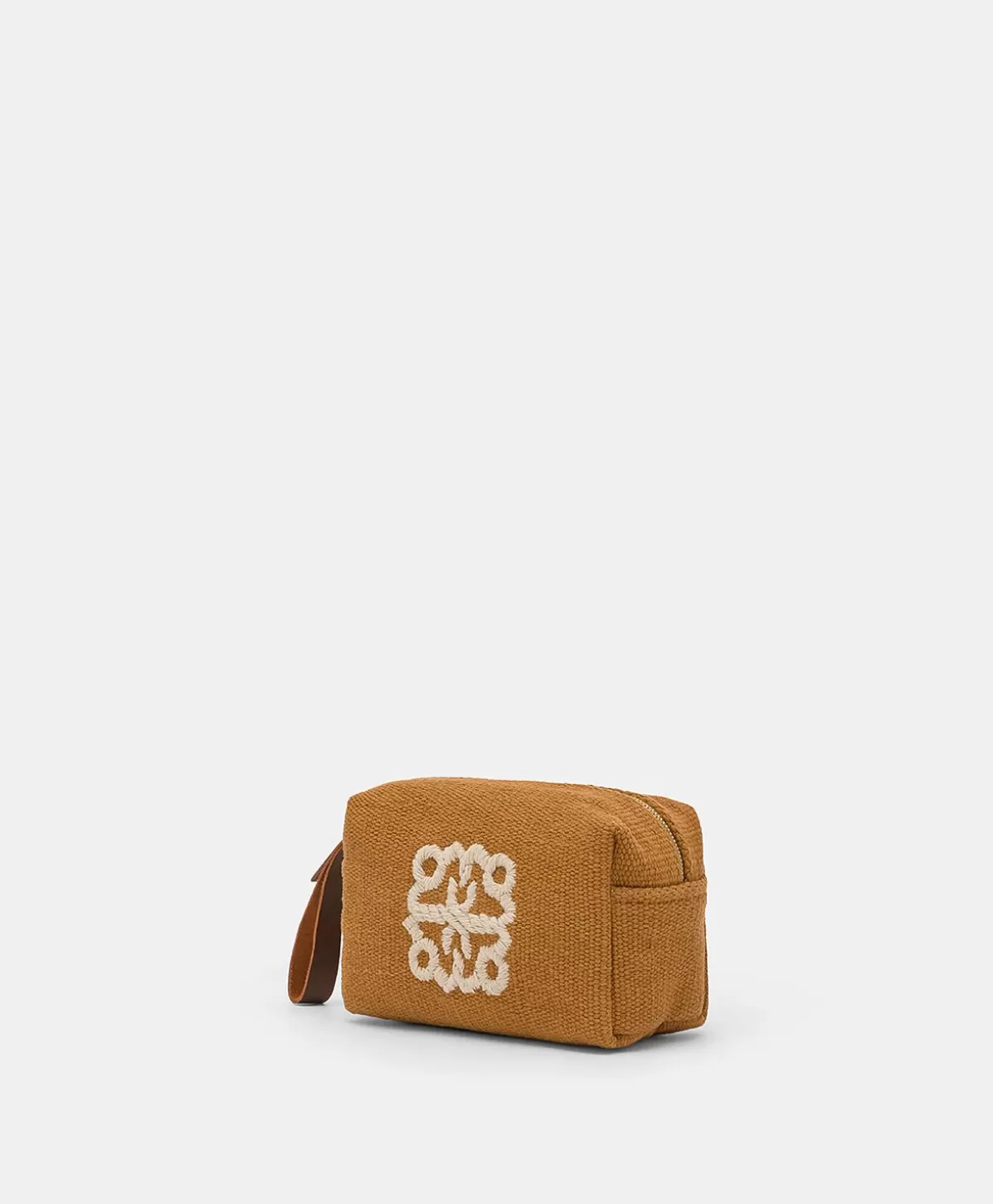 Borse E Pochette-Momonì Make Up Bag Pira In Canvas Con Ricamo - Brandy