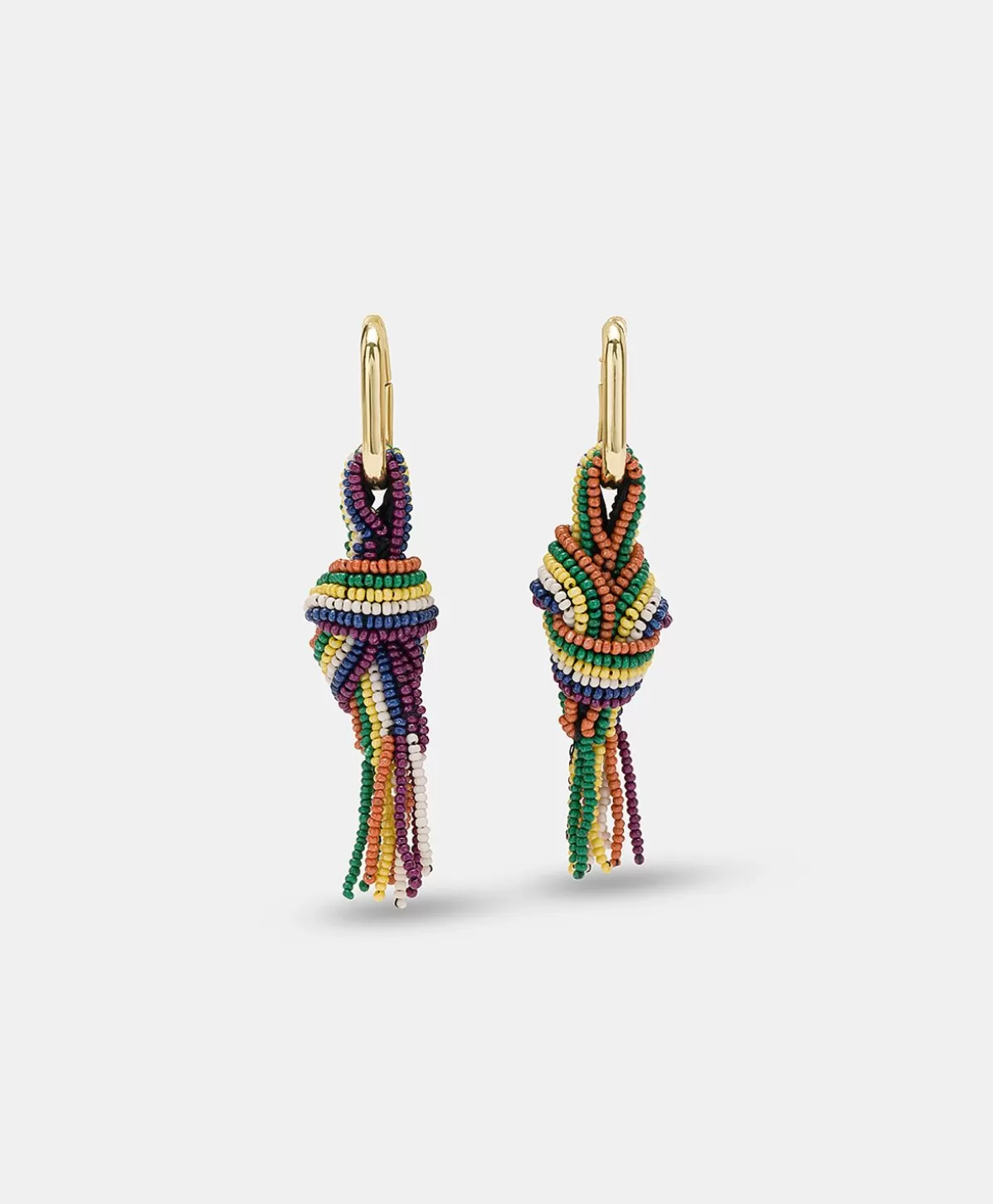 Bijoux-Momonì Orecchini Nodu Con Perline - Verde/Multicolor