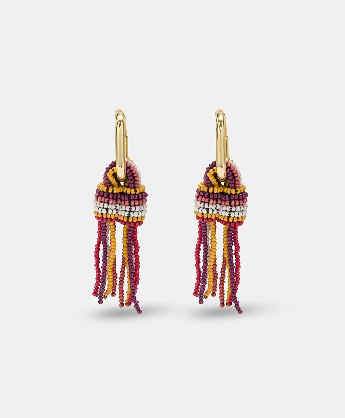 Bijoux-Momonì Orecchini Zimmari Con Perline - Bruciato Multicolor