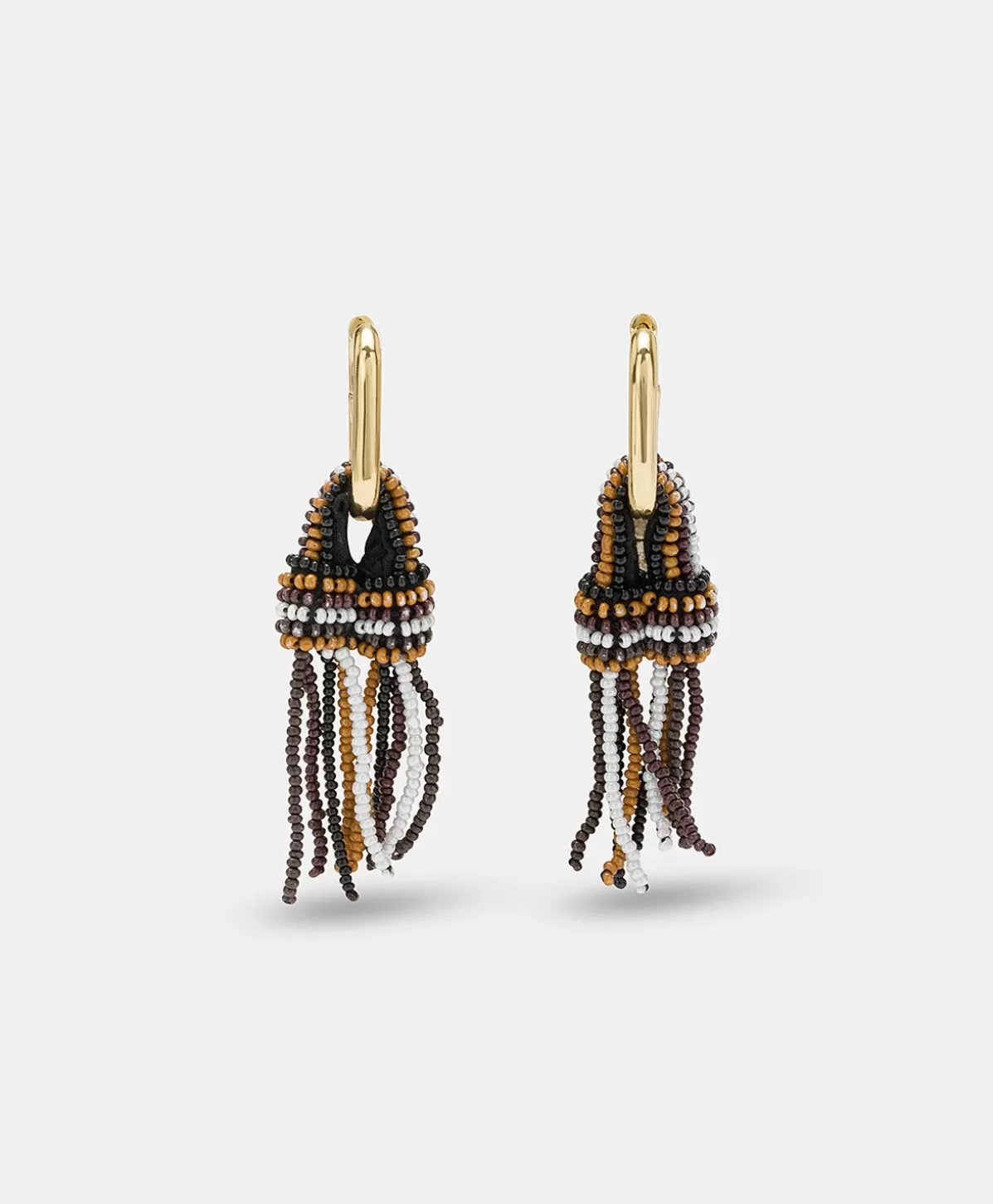 Bijoux-Momonì Orecchini Zimmari Con Perline - Cacao Multicolor
