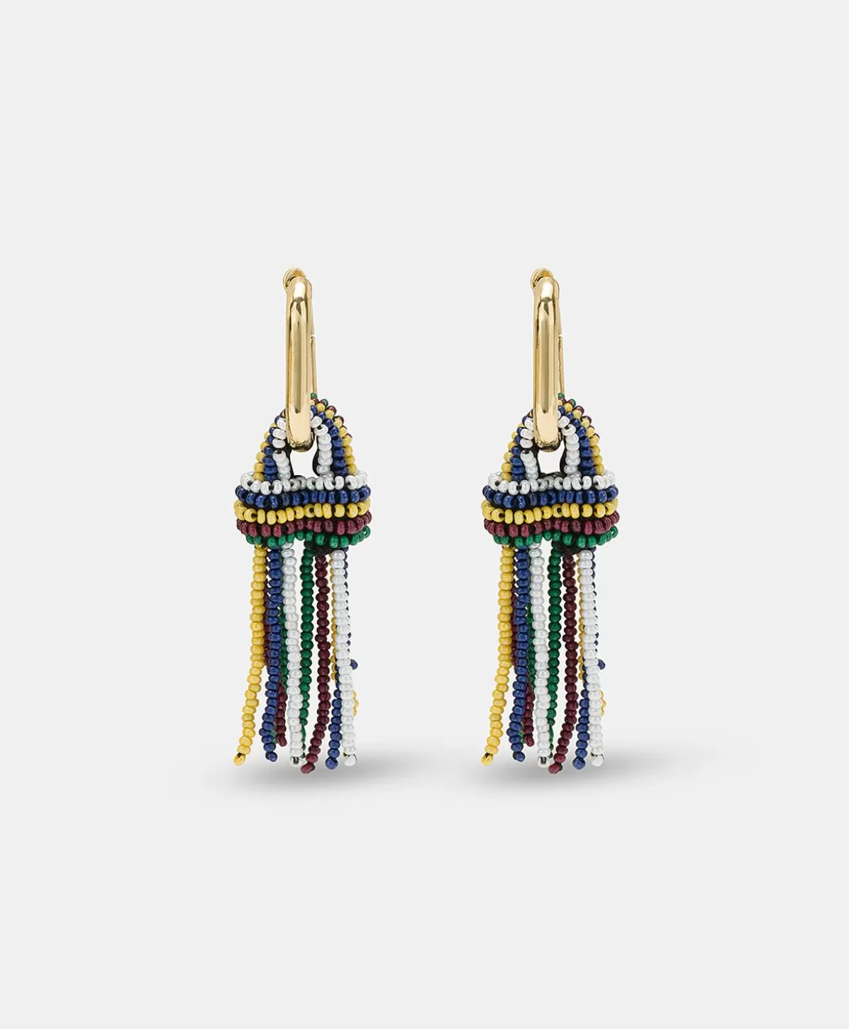Bijoux-Momonì Orecchini Zimmari Con Perline - Verde Multicolor