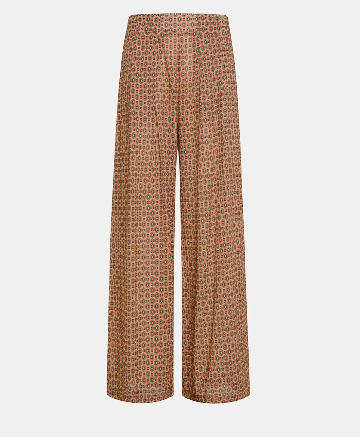 Pantaloni E Shorts-Momonì Pantaloni Aspen In Voile Cotone Stampato - Corallo