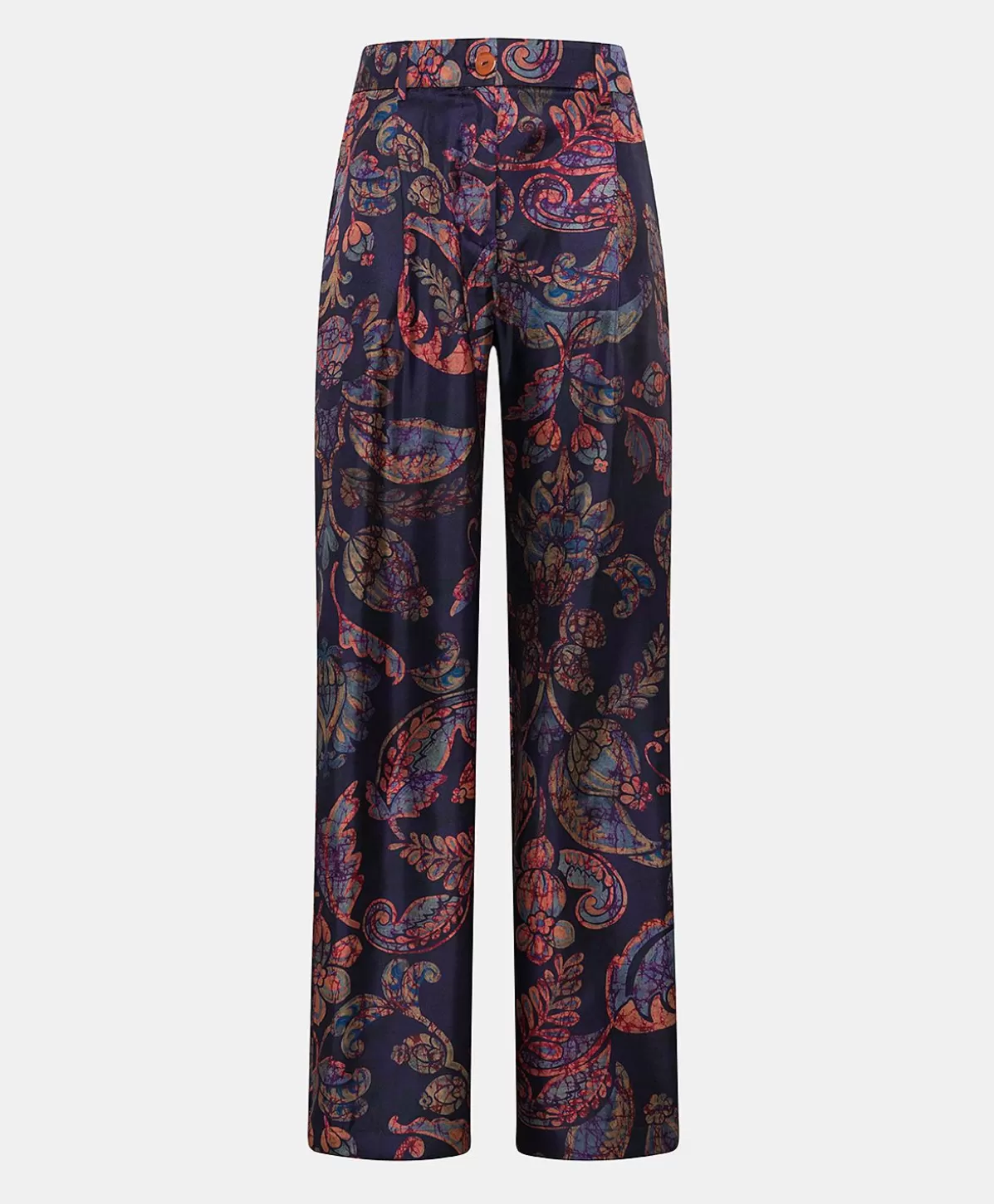 Completi E Talleur-Momonì Pantaloni Austin In Twill Di Seta - Blu Notte Multicolor