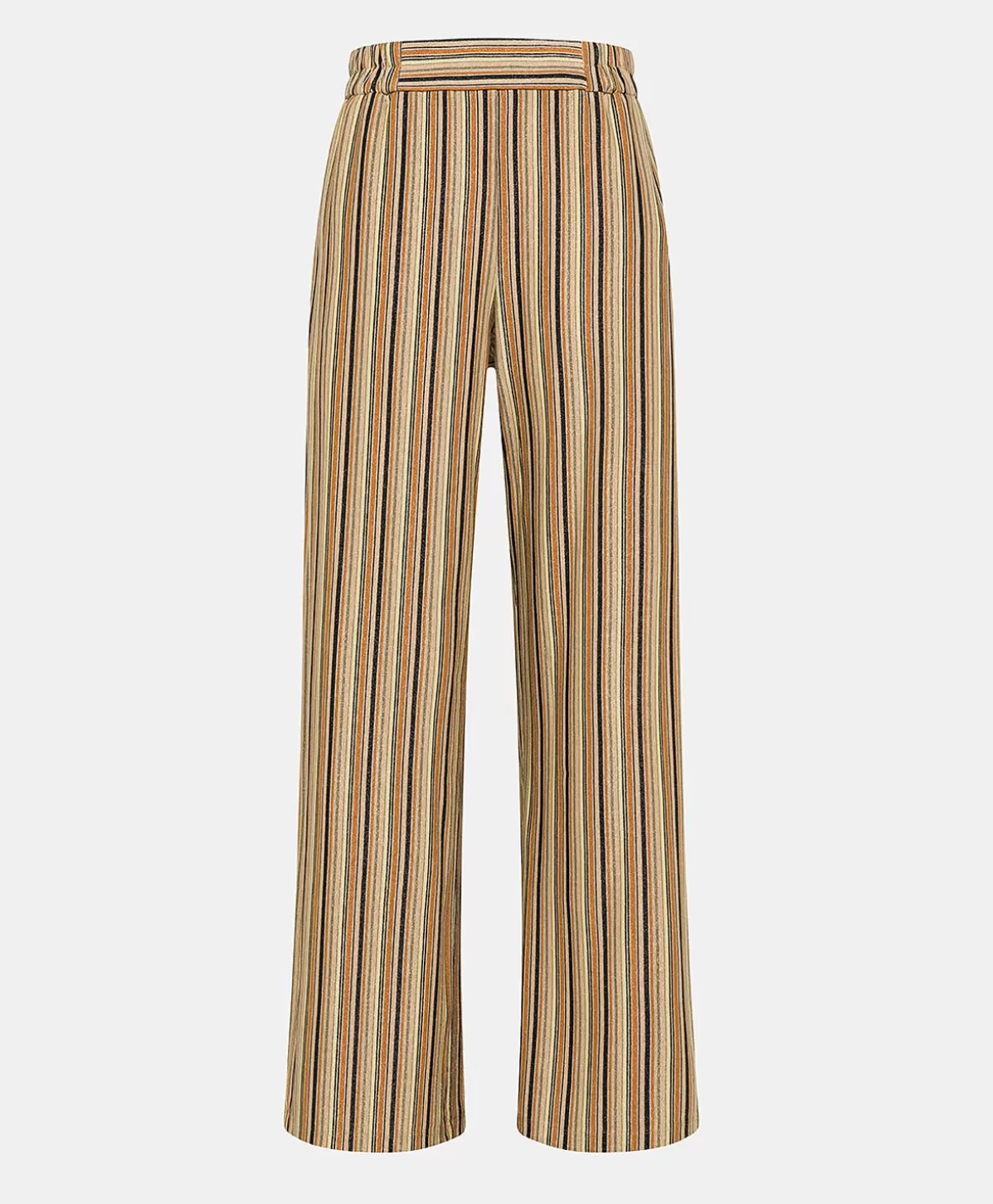 Pantaloni E Shorts-Momonì Pantaloni Baccarat In Jersey Lurex A Righe - Ruggine Multicolor