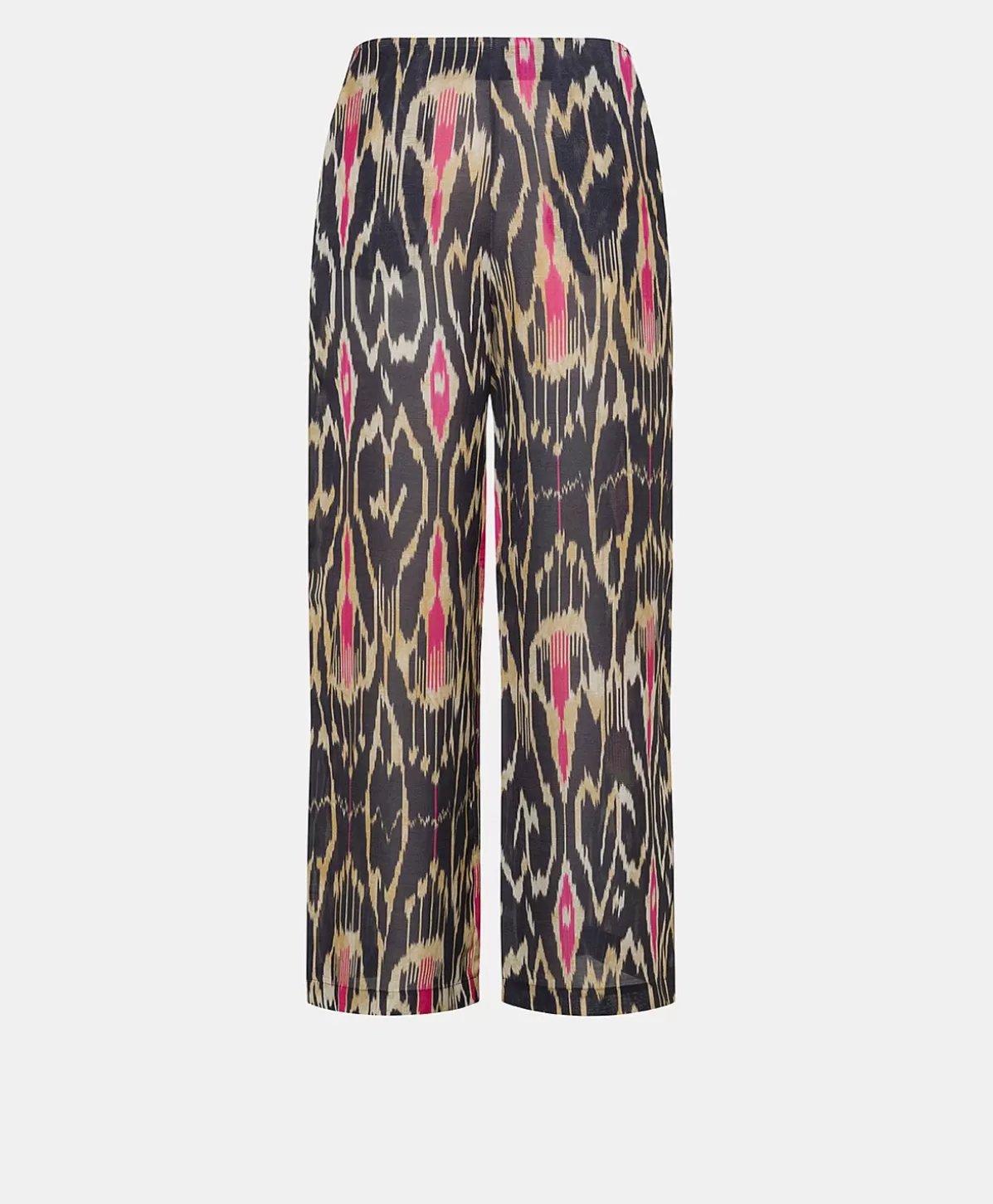 Pantaloni E Shorts-Momonì Pantaloni Ginepro In Viscosa Lino - Multicolor Blu