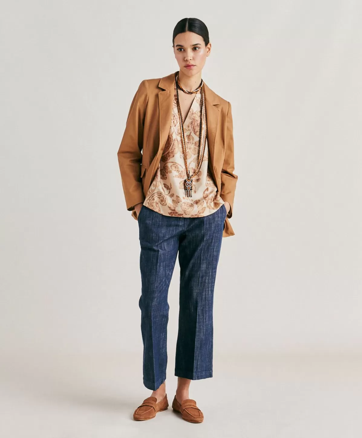 Pantaloni E Shorts-Momonì Pantaloni Lora In Denim - Blu Jeans