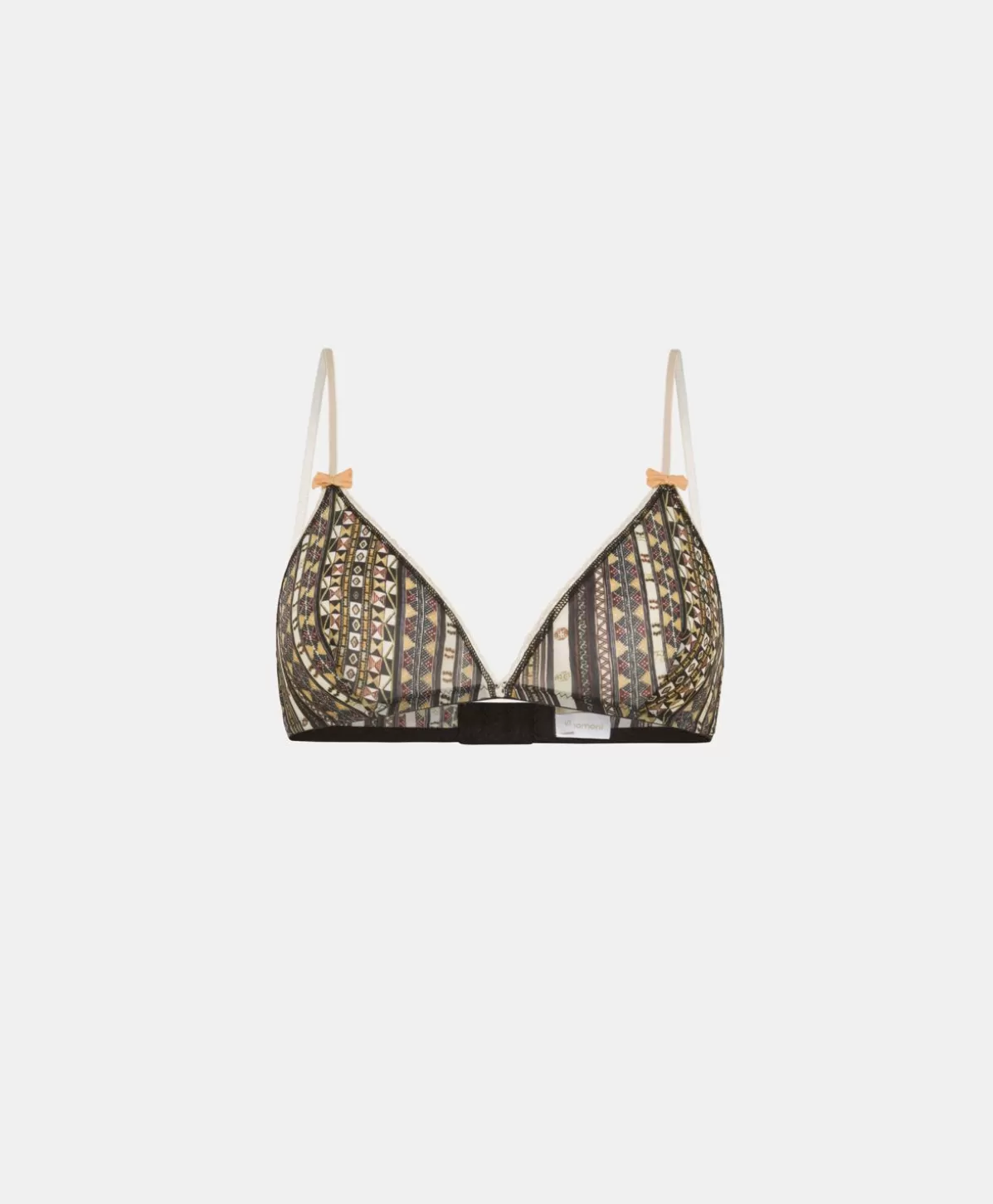 Reggiseni-Momonì Reggiseno Amethist In Nylon Stampato - Nero Multicolor