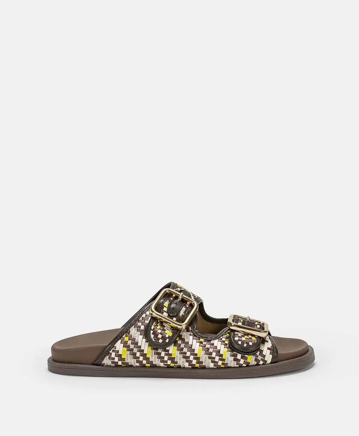 Scarpe-Momonì Sandali Chamorro Con Intreccio - Marrone / Multicolor