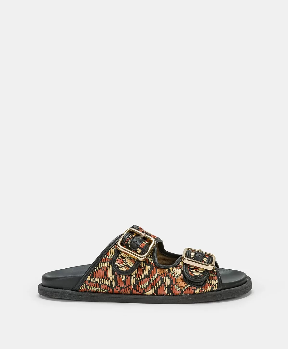 Scarpe-Momonì Sandali Chamorro Con Intreccio - Nero Multicolor