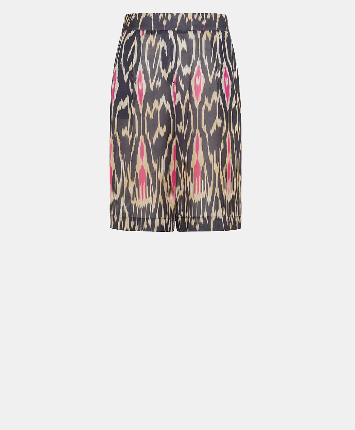 Completi E Talleur-Momonì Short Nina In Viscosa Lino - Multicolor Blu
