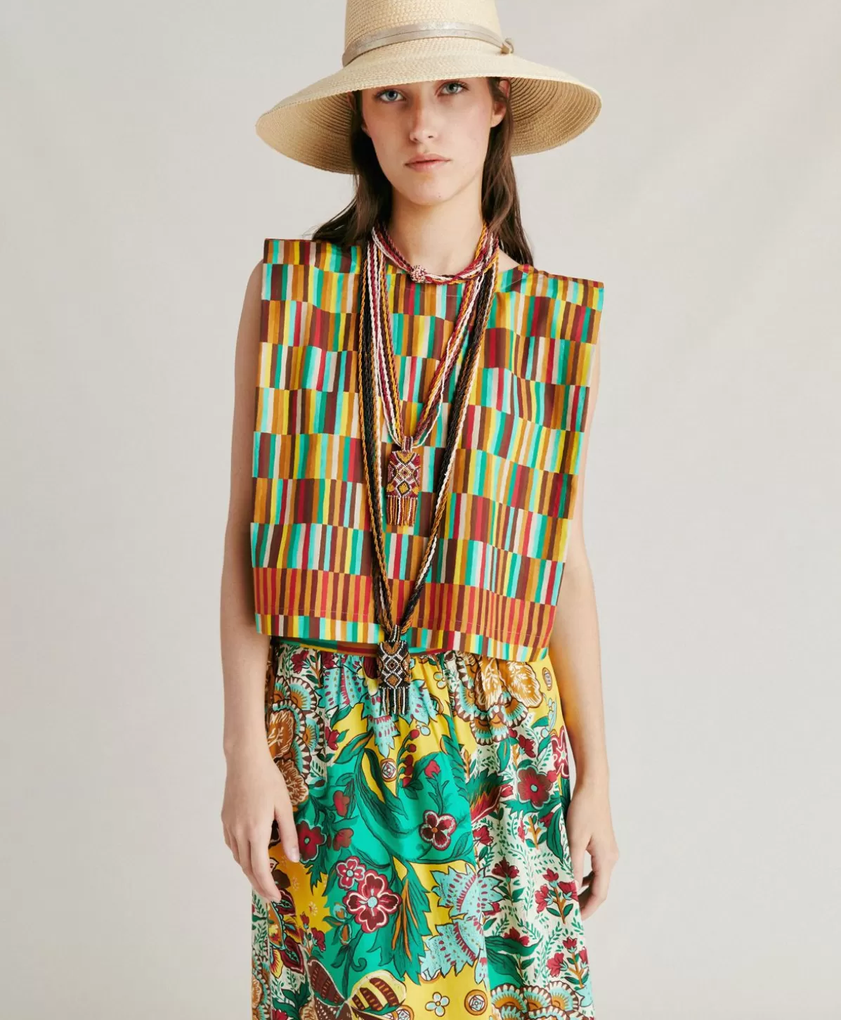 T-Shirts E Top-Momonì Top Moon In Popeline - Multicolor Giallo